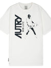 Men s Logo White Short Sleeve T Shirt TSBM 2661 - AUTRY - BALAAN 2