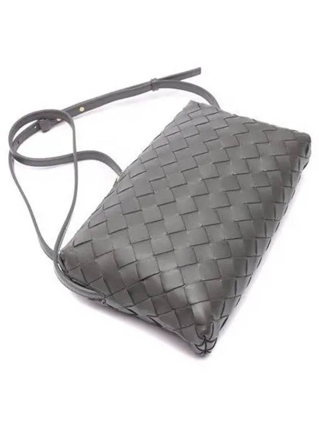 Intrecciato Leather Mini Cross Bag Fondente - BOTTEGA VENETA - BALAAN 5