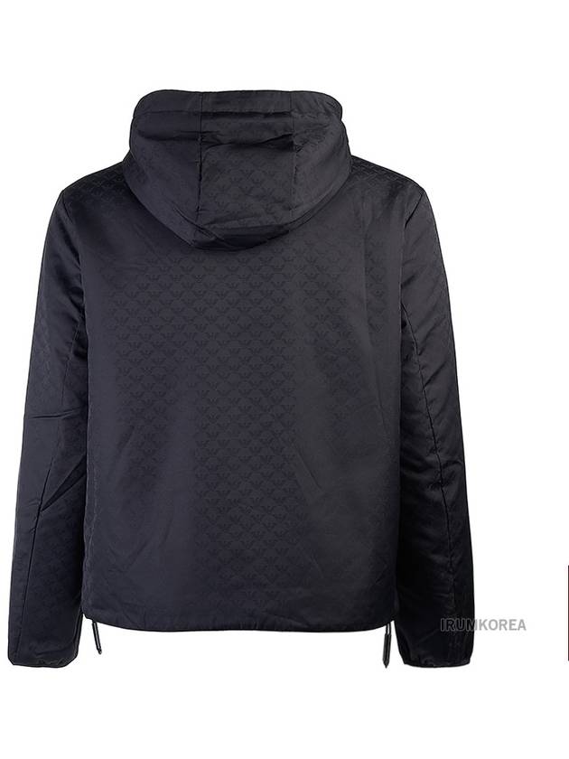 All-Over Jacquard Hooded Jacket Black - EMPORIO ARMANI - BALAAN 4