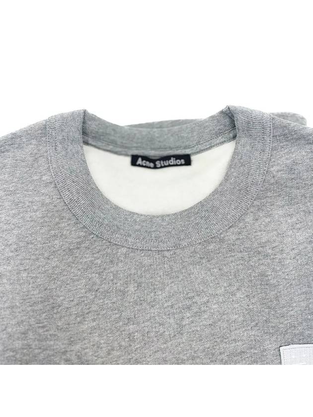 Fairview Face Patch Crew Neck Sweatshirt Grey - ACNE STUDIOS - BALAAN 5