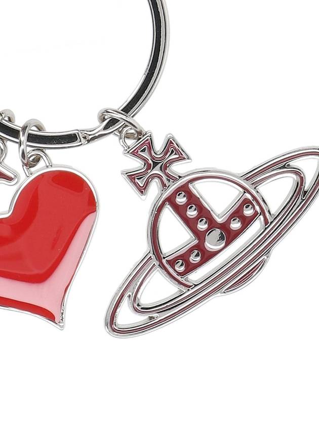 I Love ORB Keyring Silver Red - VIVIENNE WESTWOOD - BALAAN 4