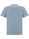 Organic Cotton Short Sleeve T-Shirt Sky Blue - STONE ISLAND - BALAAN 4