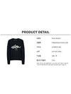 Shark Graphic Print Cotton Sweatshirt Black - PALM ANGELS - BALAAN 7