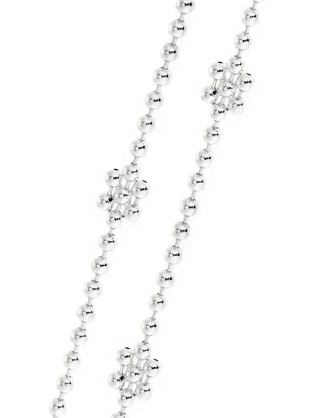 Interlocking G Flower Motif Necklace YBB479221001 Silver - GUCCI - BALAAN 5