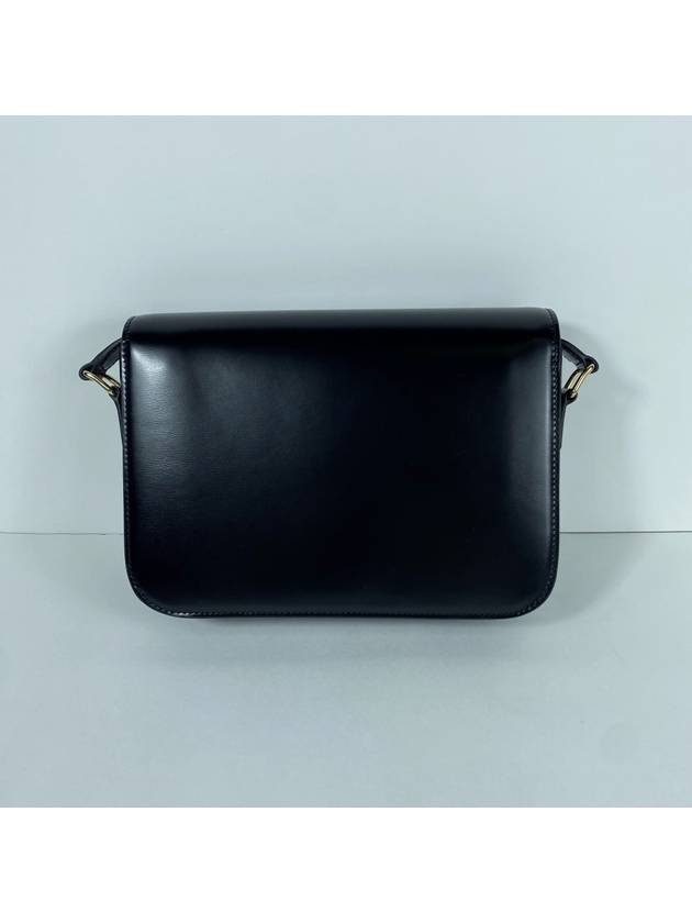 Classique Triomphe Shiny Calfskin Shoulder Bag Black - CELINE - BALAAN 4