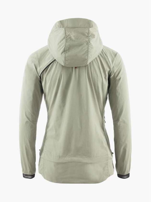 Women's Nal Hooded Windbreaker Swamp Green - KLATTERMUSEN - BALAAN 3