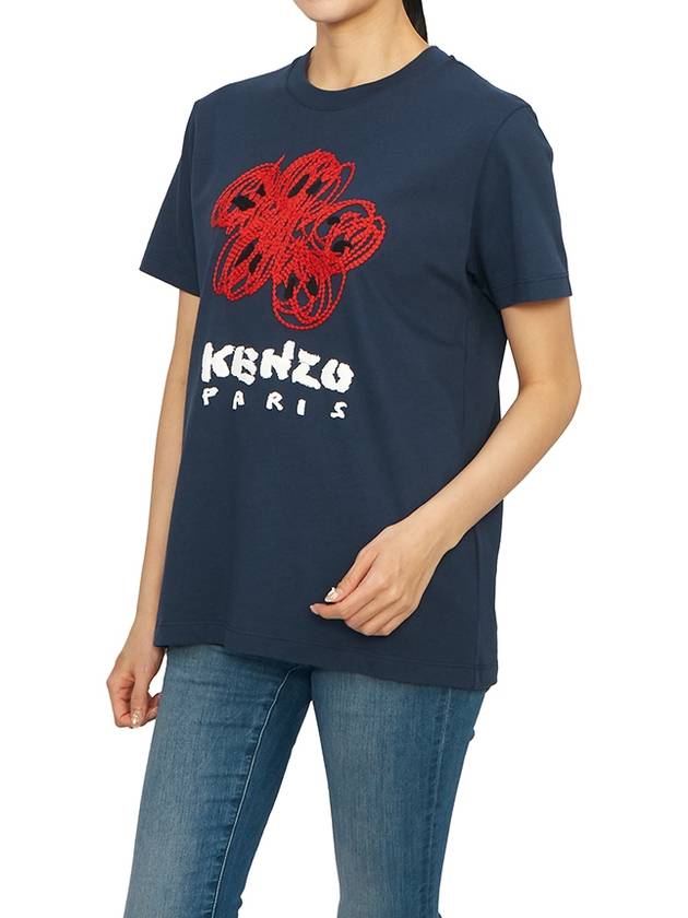 Drone Varsity Women's Short Sleeve T-Shirt 2TS102 4SG 77 245 - KENZO - BALAAN 4