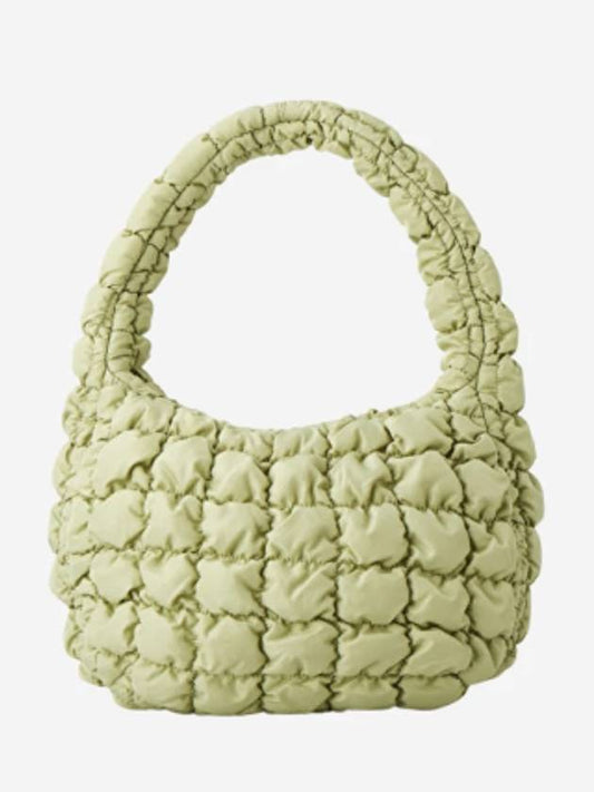 Women's Quilted Mini Shoulder Bag Light Green - COS - BALAAN 2