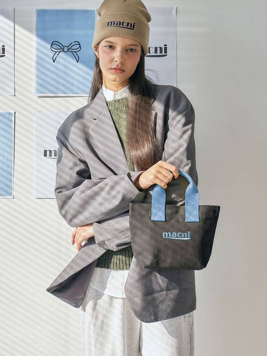 MINI CANVAS TOTE BAG SKY BLUE - MACNI - BALAAN 2