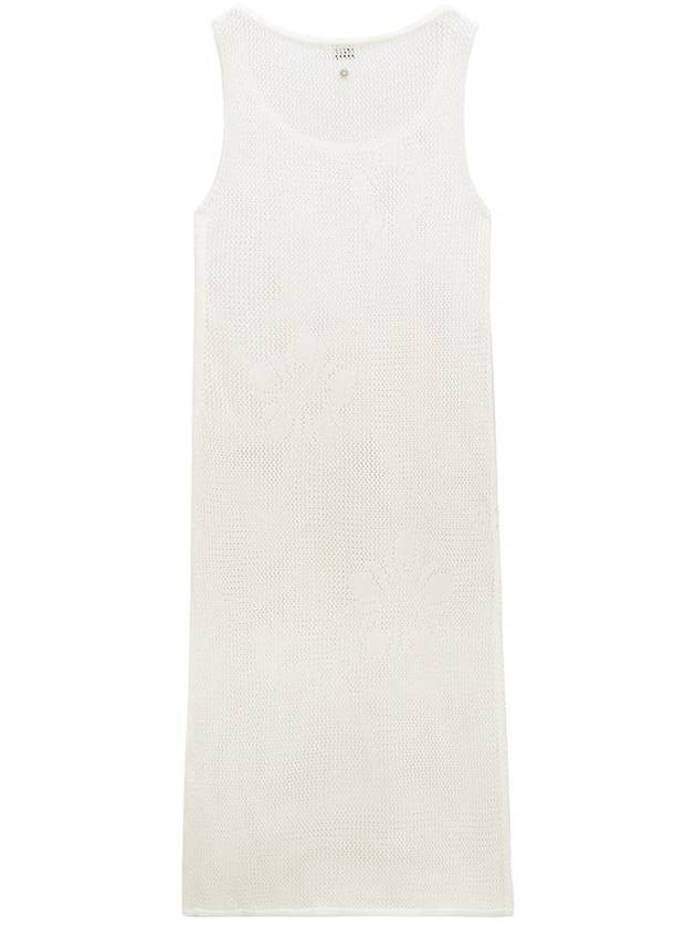 Runway Mugung Crochet Knit Layered Long Dress Ivory - ULKIN - BALAAN 4