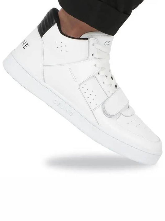 CT02 Calfskin High Top Sneakers White - CELINE - BALAAN.