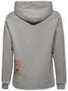 Men's Logo Patch Cotton Hoodie Grey - TEN C - BALAAN 3