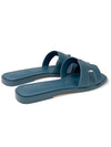 Oran Sandals Slippers Blue Pined - HERMES - BALAAN.