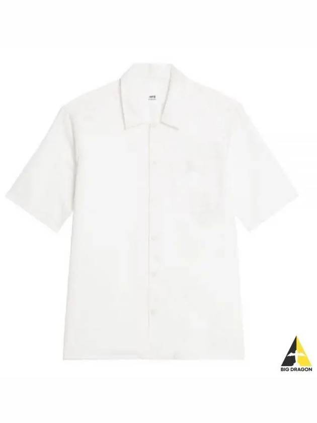 Cotton Short Sleeve Shirt White - AMI - BALAAN 2