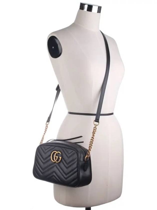 GG Marmont Matelasse Small Chain Shoulder Bag Black - GUCCI - BALAAN 5