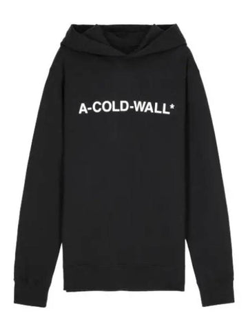 Logo Hooded Black ACWMW083BLACK T Shirt - A-COLD-WALL - BALAAN 1