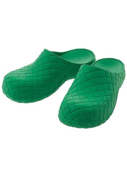 Intrecciato Rubber Slippers Green - BOTTEGA VENETA - BALAAN 2