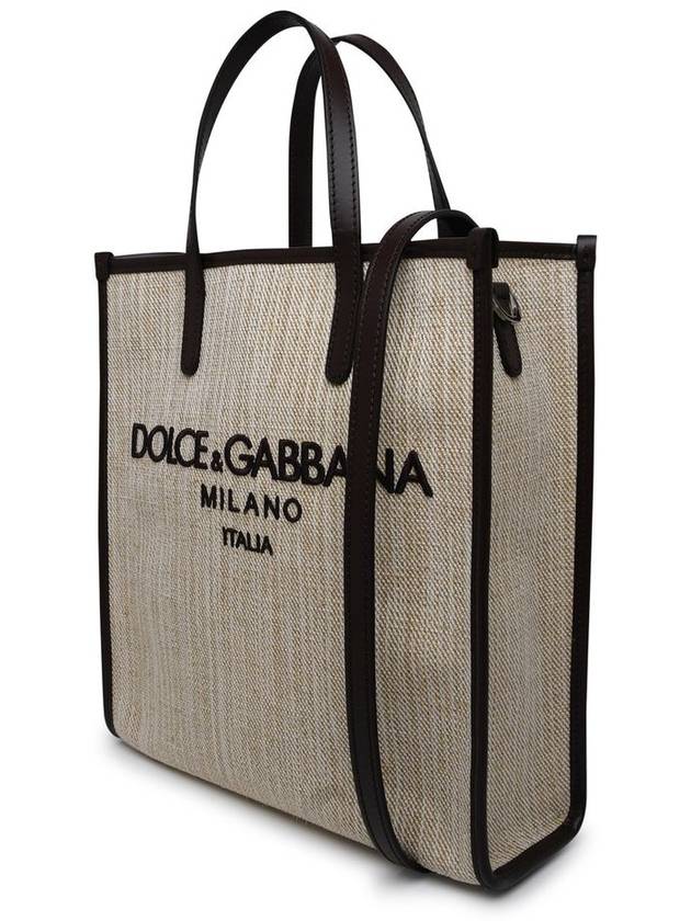 23 fw Canvas Linen Handbag WITH Logo Embroidery BM2259AN23380718 B0650468257 - DOLCE&GABBANA - BALAAN 3