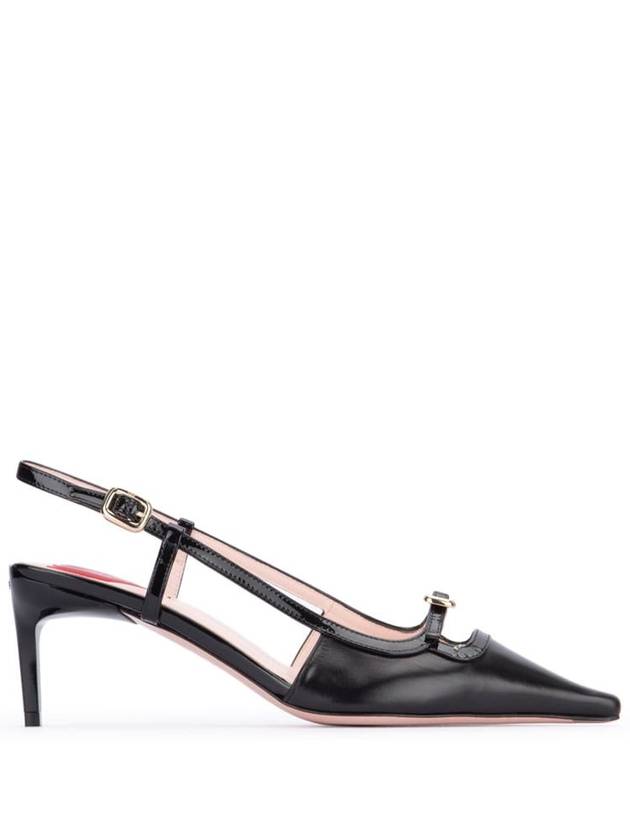 Viv' Canard Metal Mini Buckle Slingback Heel Black - ROGER VIVIER - BALAAN 2