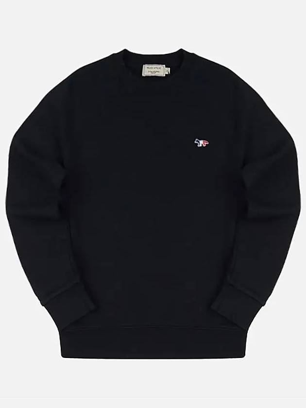 Tricolor Fox Patch Sweatshirt Black - MAISON KITSUNE - BALAAN 2