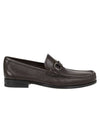 Gancini Suede Moccasin Loafers Dark Brown - SALVATORE FERRAGAMO - BALAAN 1