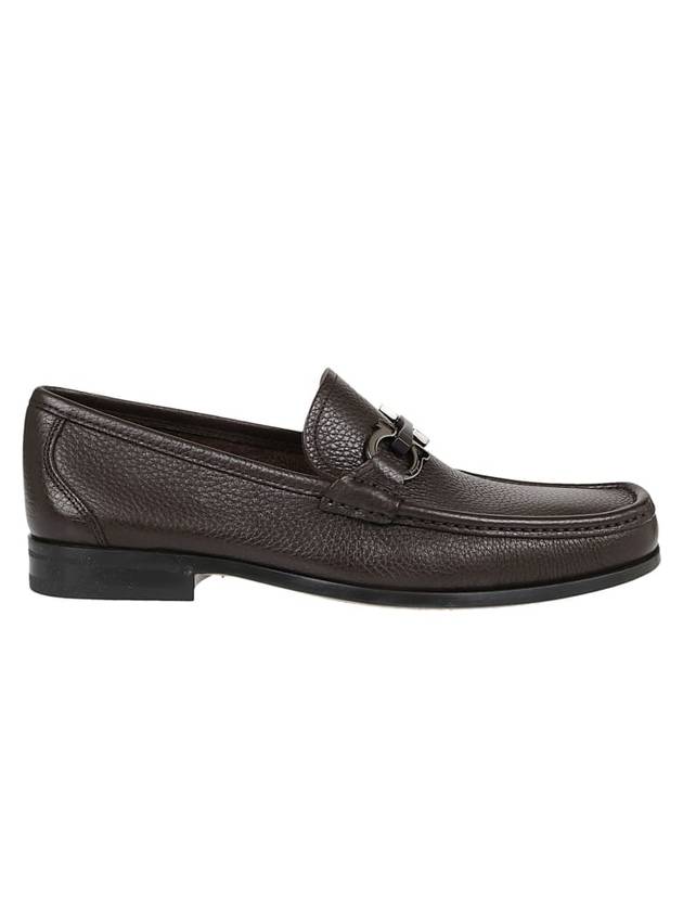 Gancini Suede Moccasin Loafers Dark Brown - SALVATORE FERRAGAMO - BALAAN 1