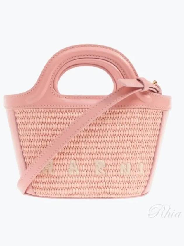 Rattan Micro Tropicalia Cross Bag Light Pink - MARNI - BALAAN 2