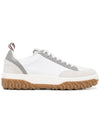 Court Rubber Sole Knit Low Top Sneakers White - THOM BROWNE - BALAAN 2