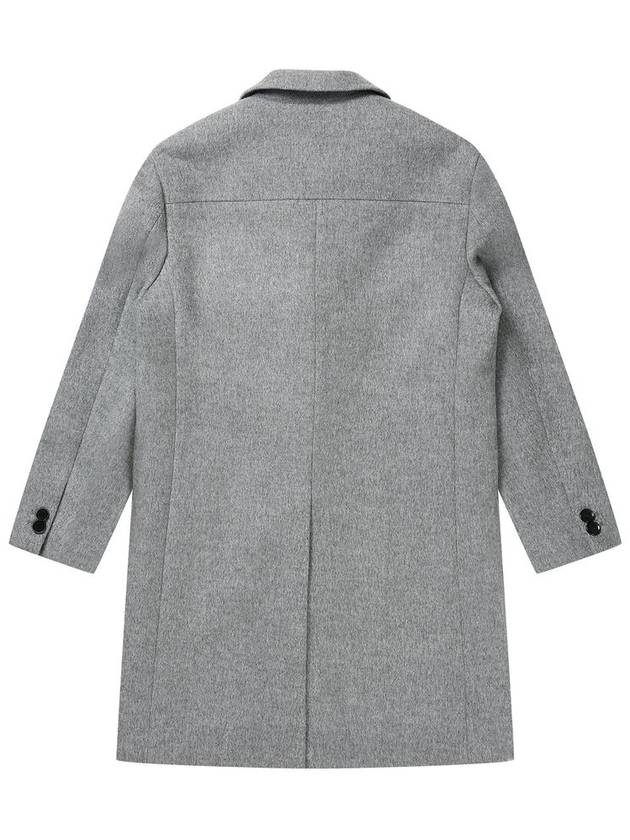 Cashmere Blend Chester 3 Button Single Coat Grey - SOLEW - BALAAN 3