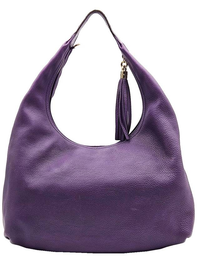 Gucci 282304 Purple Togo Leather Tassel Hobo Bag - GUCCI - BALAAN 4