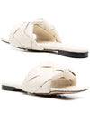 Women's Lido Leather Slippers White - BOTTEGA VENETA - BALAAN 2