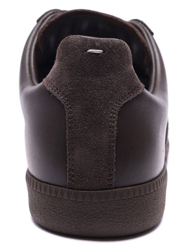 Men's Replica Leather Suede Low Top Sneakers Dark Brown - MAISON MARGIELA - BALAAN 5