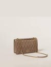 Matelasse Plaque Logo Nappa Leather Cross Bag Beige - MIU MIU - BALAAN 3