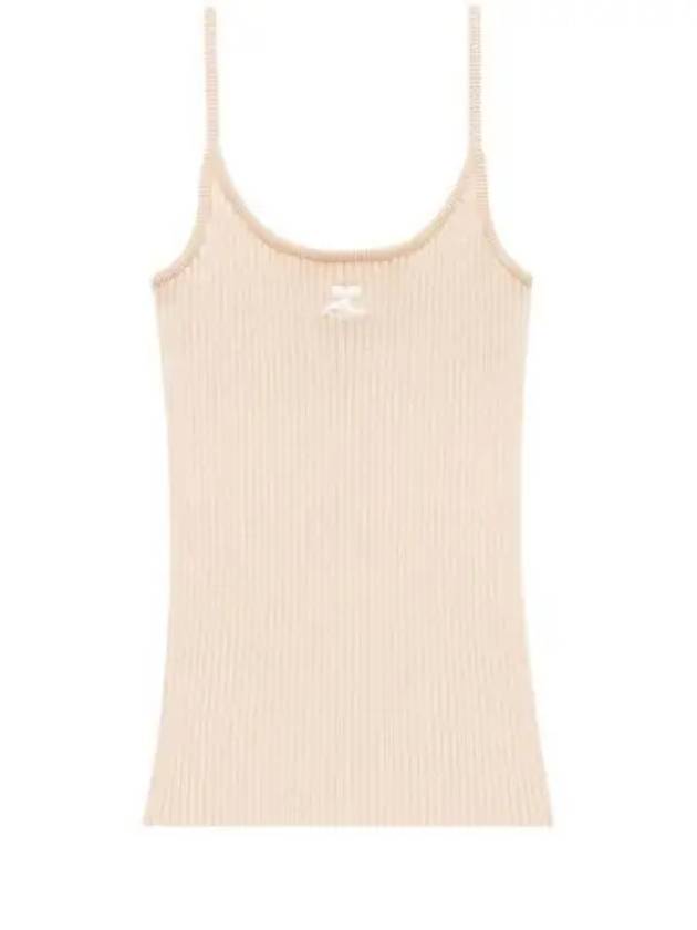 Logo Knit Sleeveless Beige - COURREGES - BALAAN 2