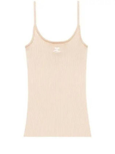 Logo Knit Sleeveless Beige - COURREGES - BALAAN 2