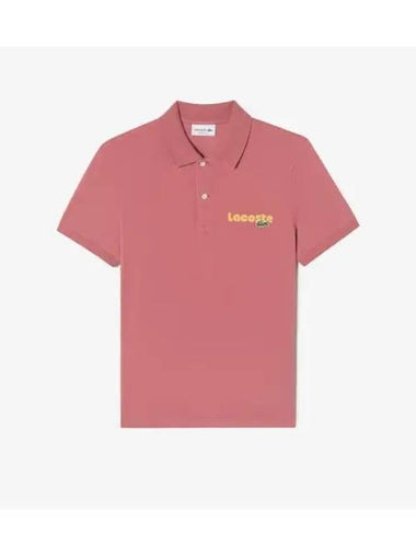 Men s SUMMER Pack Small Lettering Polo Indigo Pink - LACOSTE - BALAAN 1