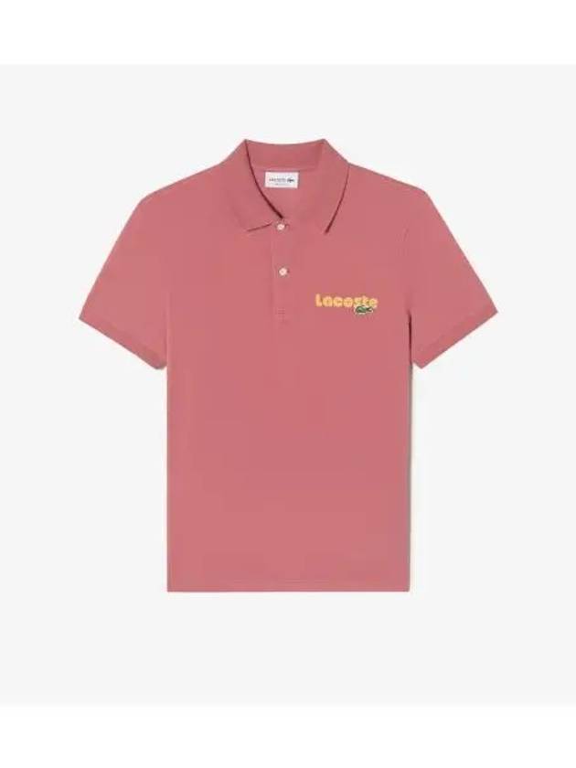 Men s SUMMER Pack Small Lettering Polo Indigo Pink - LACOSTE - BALAAN 1