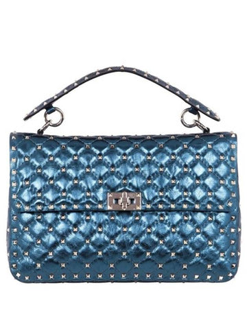 Light Blue Rockstud Spike Large BagNW0B0121CMC - VALENTINO - BALAAN 1