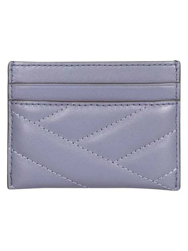 Kira Chevron Logo Card Wallet Purple - TORY BURCH - BALAAN 4