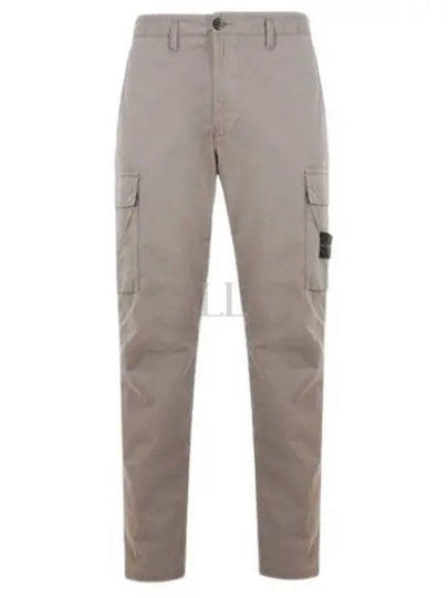 Compass Badge Gabardine Cargo Straight Pants Dove Grey - STONE ISLAND - BALAAN 2