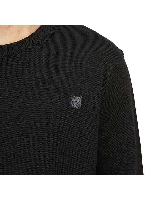 Fox Head Patch Regular Knit Top Black - MAISON KITSUNE - BALAAN 9