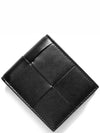 Men's Intrecciato Half Wallet Black - BOTTEGA VENETA - BALAAN 2