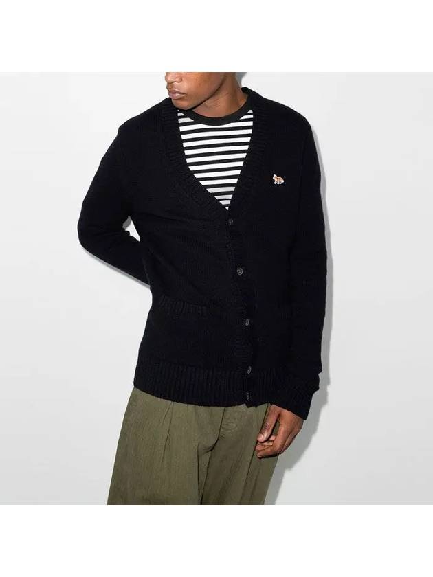 Baby Fox Patch Cosy Cardigan Navy - MAISON KITSUNE - BALAAN 4