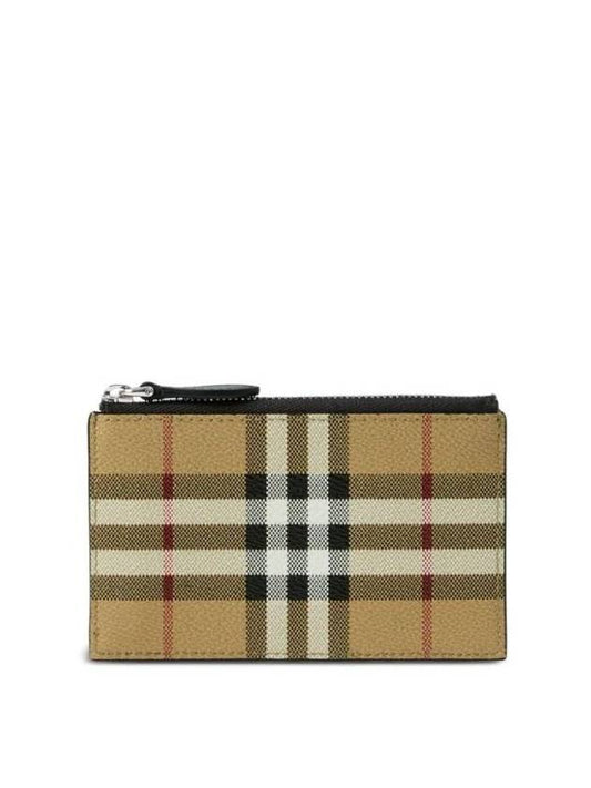 Vintage Check Leather Wallet - BURBERRY - BALAAN 1