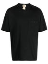 Pocket Back Logo Patch Cotton Short Sleeve T-Shirt Black - TEN C - BALAAN 2