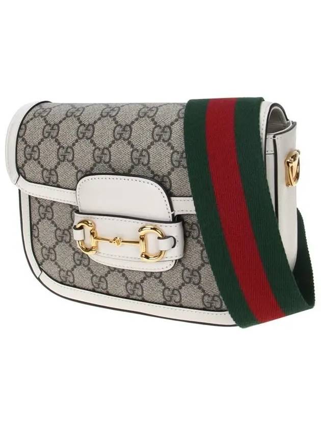 Horsebit 1955 Mini Shoulder Bag Beige White - GUCCI - BALAAN 3