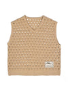 Men's Olive Oil Mesh Vest Beige - IOEDLE - BALAAN 3