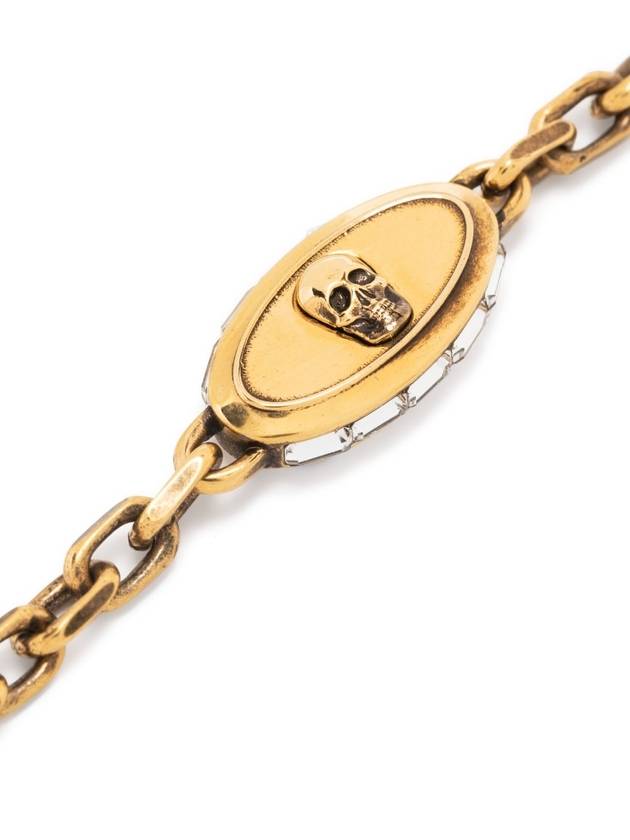 skull detail chain bracelet gold - ALEXANDER MCQUEEN - BALAAN 3