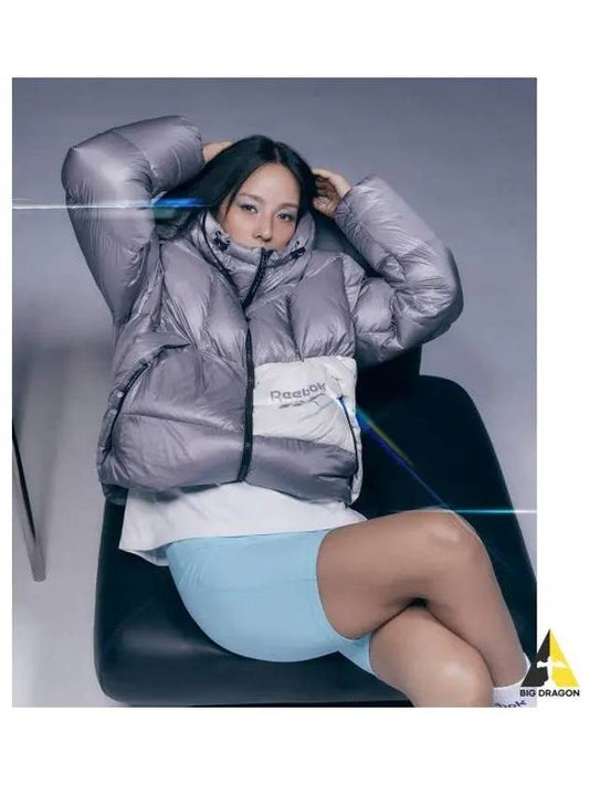 Hyori Lee wearing pump down jacket gray - REEBOK - BALAAN 1