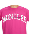 Logo Bright Pink Short Sleeve T-Shirt Pink - MONCLER - BALAAN 9